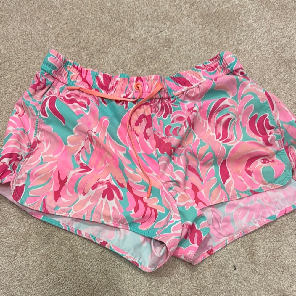 Vibrant Pink and Green Women's Shorts